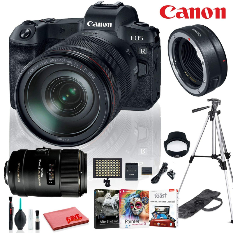 International Professional Bundle - Canon EOS RP Mirrorless Camera with with RF 24-105 F4 L is USM Lens Lens and Mount A (International Model)