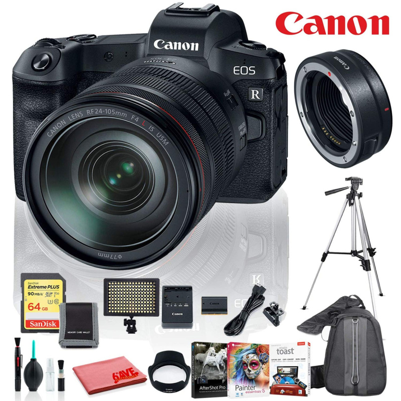 International Premium Bundle - Canon EOS RP Mirrorless Camera with with RF 24-105 F4 L is USM Lens Lens and Mount Adapte (International Model)