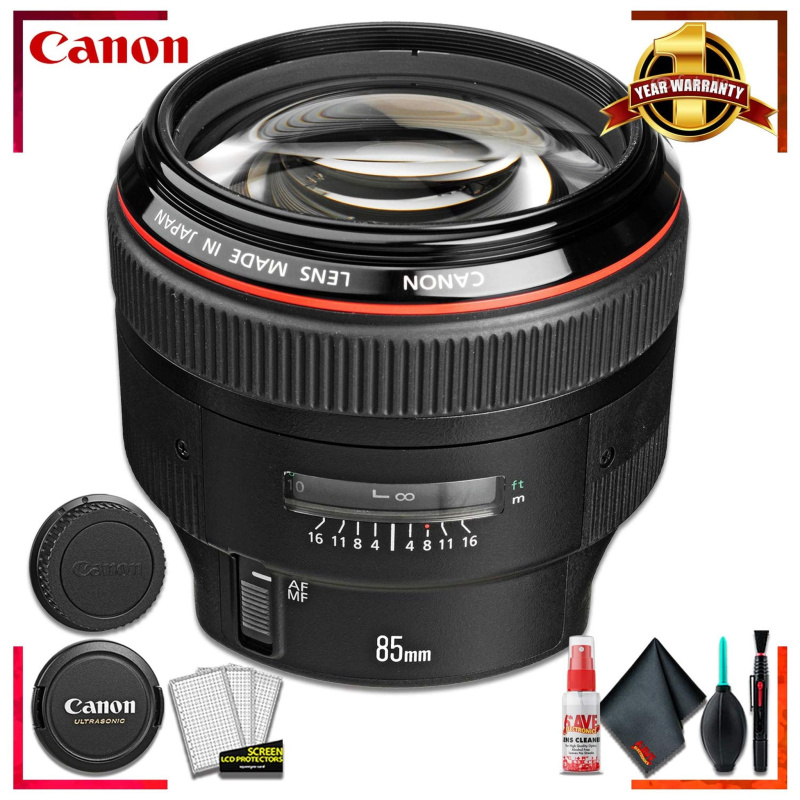 Canon EF 85MM F/1.2 L USM II Camera Lens (Intl Model) + Cleaning Kit (International Model)