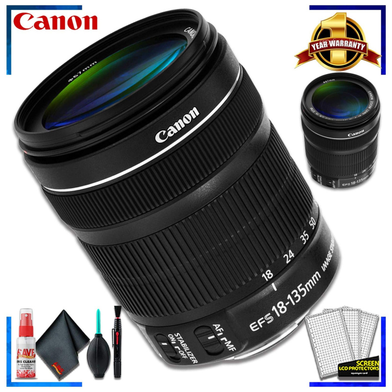 Canon EF-S 18-135mm f/3.5-5.6 STM Lens (Intl Model) + Cleaning Kit (International Model)