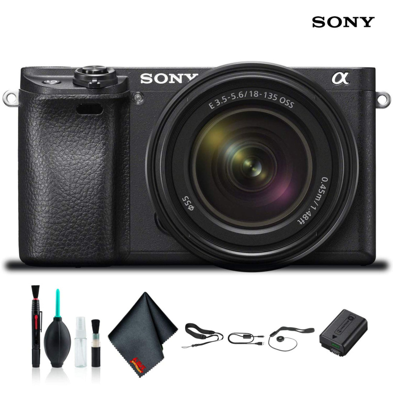 Sony Alpha a6300 Mirrorless Camera with 18-135mm Lens Black ILCE-6300M/B Bundle