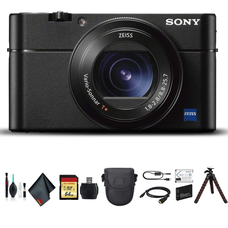 Sony Cyber-shot DSC-RX100 VA Camera DSC-RX100M5A/B With Soft Bag, Tripod, Additional Battery, 64GB Memory Card, Card Reader , Plus Essential Accessori