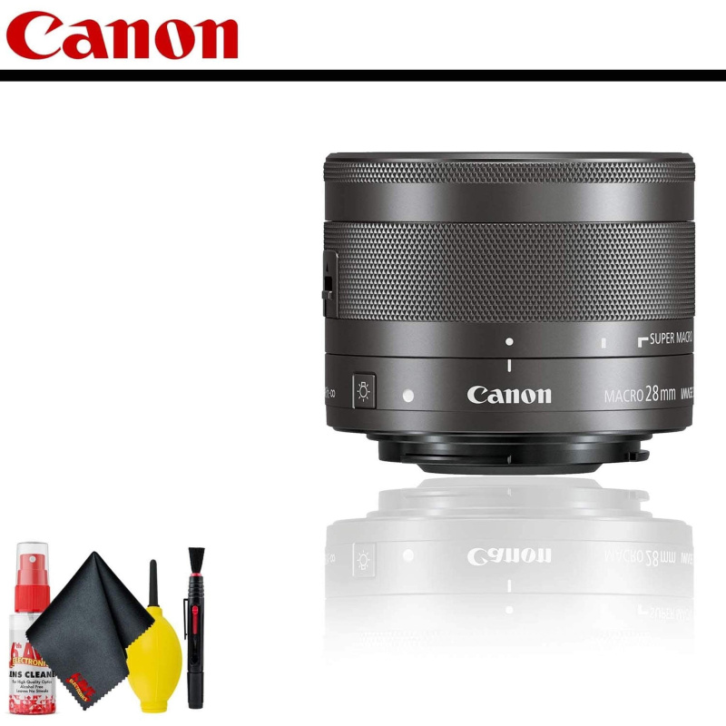 Canon EF-M 28mm f/3.5 Macro IS STM Lens With Cleaning Kit (International Model)