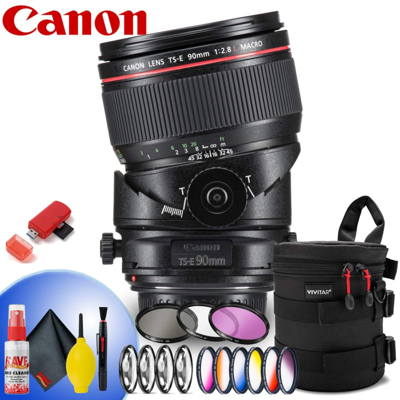 Canon TS-E 90mm f/2.8L Macro Tilt-Shift Lens -Prime + Artistic Portraits (International Model)