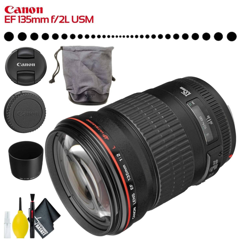 Canon EF 135mm f/2L USM Lens (Intl Model) with Cleaning Kit (International Model)