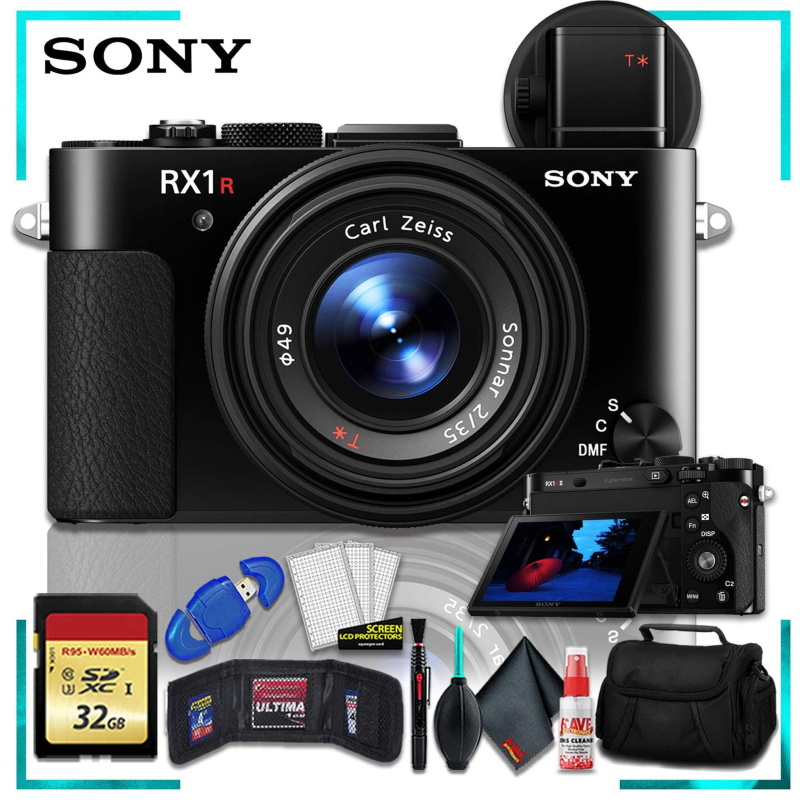 Sony Cyber-shot DSC-RX1R Digital Camera (Intl Model) + 32gb Memory SD Card Bundle + Camera Case + Cleaning Kit
