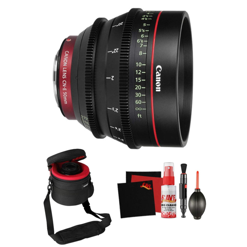 Canon CN-E 50mm T1.3 L F Cine Lens Professional Filmmaker Bundle (International Model)