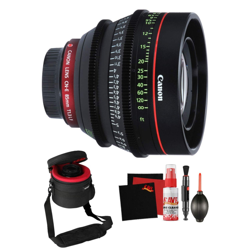 Canon CN-E 85mm T1.3 L F Cine Lens Professional Filmmaker Bundle (International Model)