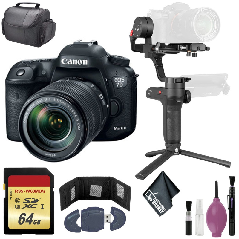 Zhiyun-Tech WEEBILL LAB Handheld Stabilizer - Canon EOS 7D Mark II DSLR Camera w/ 18-135mm f/3.5-5.6 IS USM Lens (International Model)