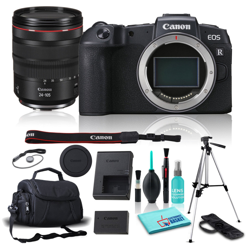 Canon Ultra 4K 26MP Full Frame EOS RP Mirrorless Digital Camera w/ 24-105mm Lens and 5 Piece Accessories Bundle (International Model)
