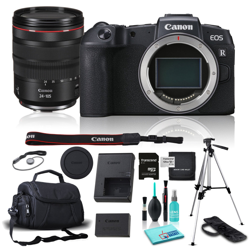 Canon EOS RP Mirrorless Digital Camera, UHD 4k, 26MP + 24-105mm Lens + 8 Piece Accessories Bundle (International Model)