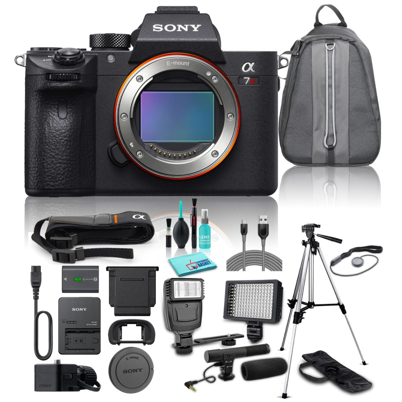 Sony Alpha a7R III 4K UHD Mirrorless Digital Camera (No Lens) Bundle - Includes 8 Compatible Accessories (International Model)
