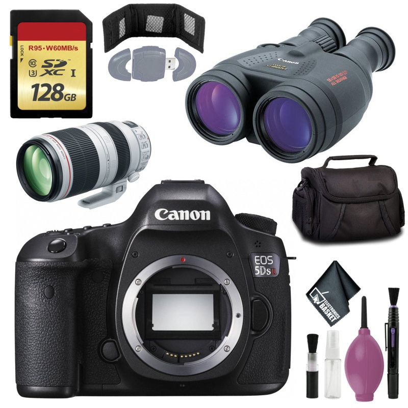 Canon 18x50 IS Image Stabilized Binocular - Canon?¨EOS 5DS R DSLR Camera - EF 100-400MM F/4.5-5.6L IS II USM LENS (International Model)