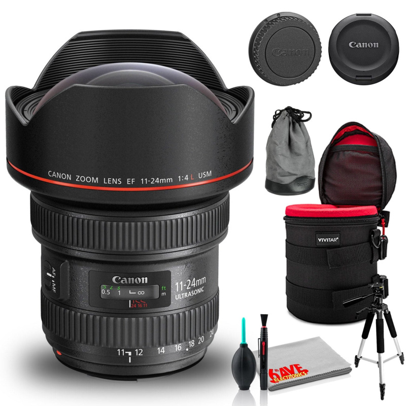Canon EF 11-24mm f/4 L USM Lens Bundle (International Model)