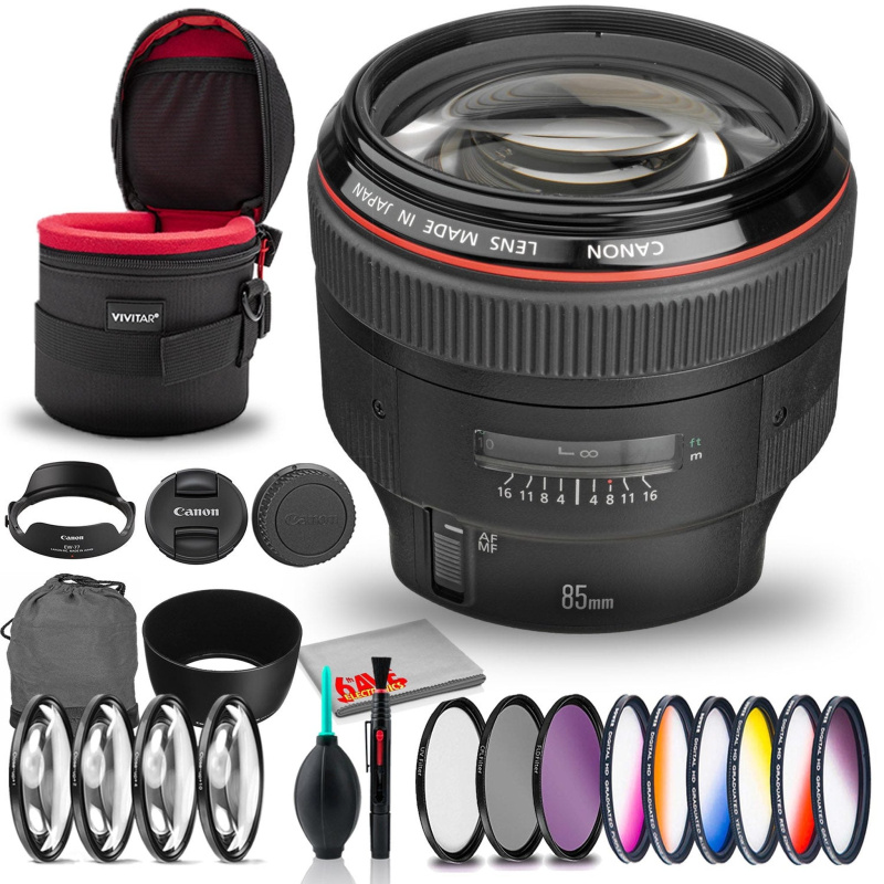 Canon EF 85mm f/1.2 L II AF USM Lens Bundle (International Model)