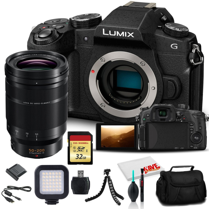 Panasonic DG 50-200mm Lens + Panasonic Lumix DMC-G85 Mirrorless Digital Camera Body Only (Kit Box)