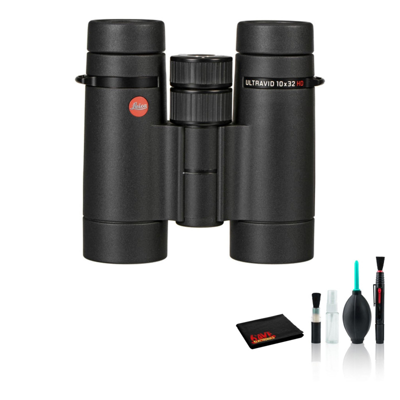 Leica 10x32 Ultravid HD-Plus Binocular 40091 with Deluxe Cleaning Kit -International Version