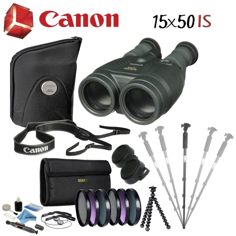 Canon 15x50 is All-Weather Image Stabilized Binocular Advanced Bundle (International Model)