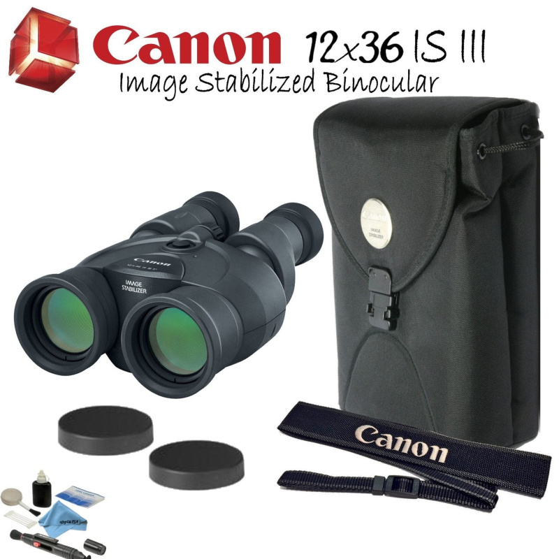Canon 12x36 is III Image Stabilized Binocular Starters Bundle (International Model)