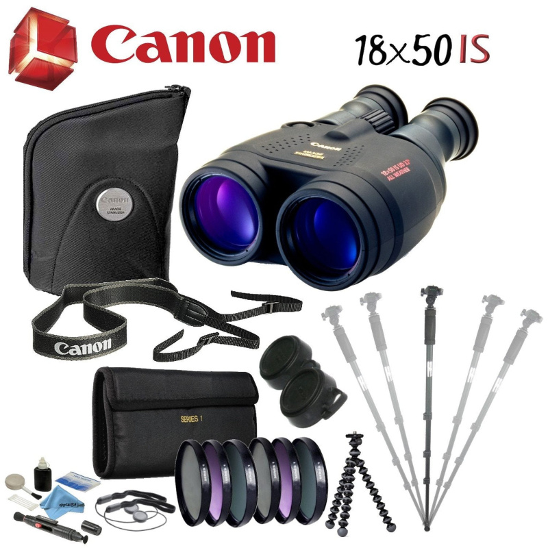 Canon 18x50 is Image Stabilized Binocular Advanced Bundle (International Model)