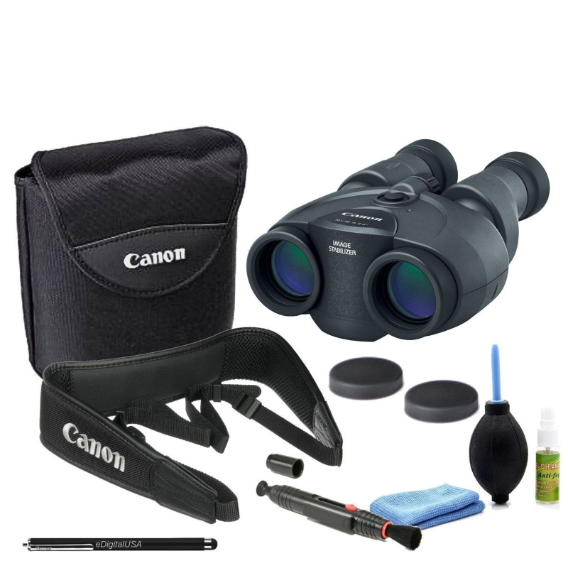 Canon 10x30 is II Image Stabilized Binocular Starters Bundle (International Model)