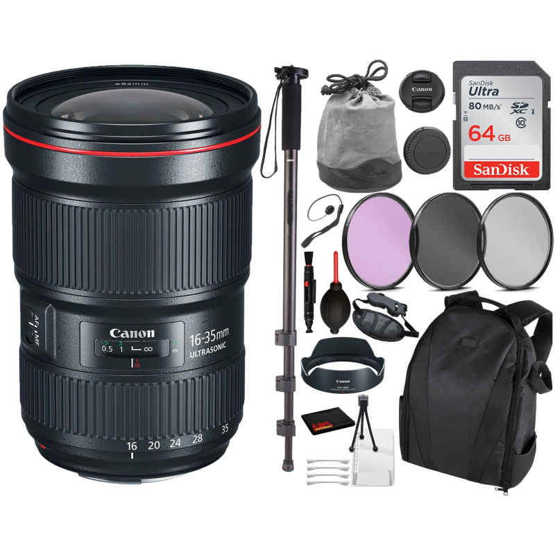 Canon EF 8-15mm f/4L Fisheye USM Lens (4427B002) Essential Bundle Kit for Canon EOS - International Model No Warranty