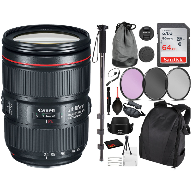 Canon RF 70-200mm f/2.8L IS USM Lens Essential Bundle Kit for Canon EOS - International Model No Warranty