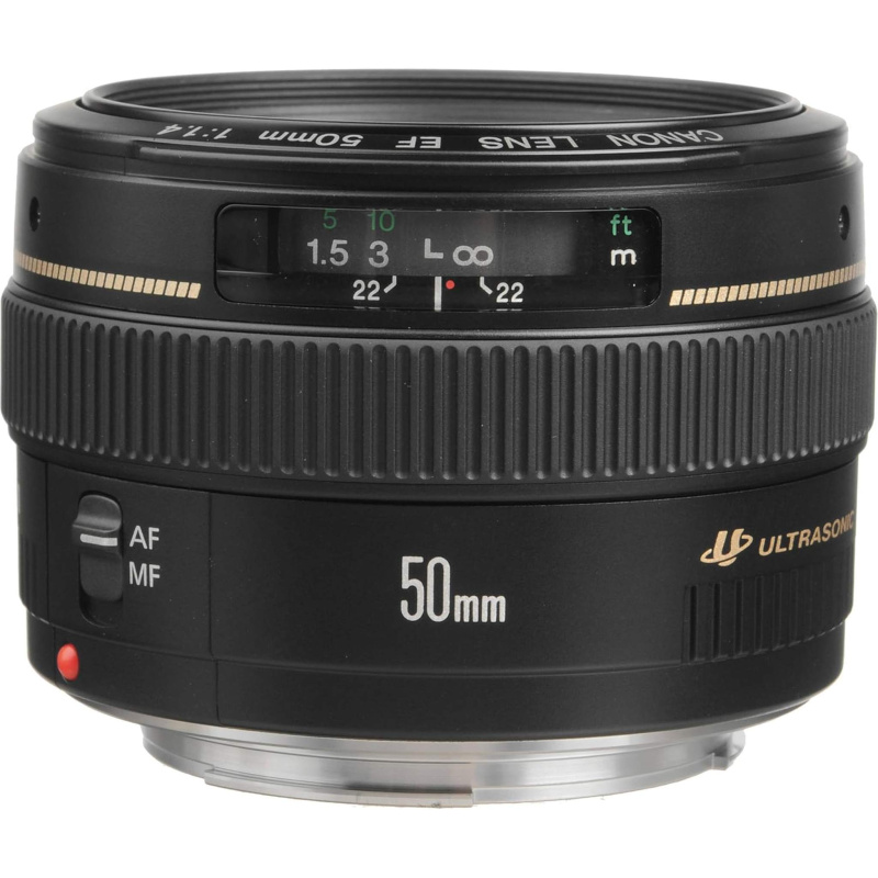 Canon EF 50mm f/1.4 USM Lens (2515A003) Essential Bundle Kit for Canon EOS - International Model No Warranty
