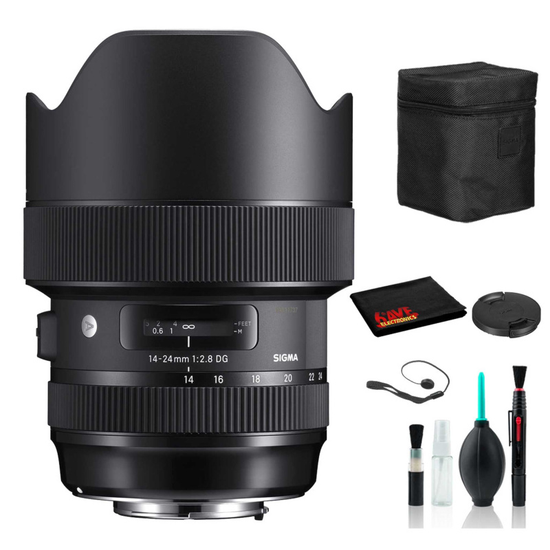 Sigma 14-24mm f/2.8 DG HSM Art Lens for Nikon F with Bundle: Deluxe Lens Cleaning Kit + More