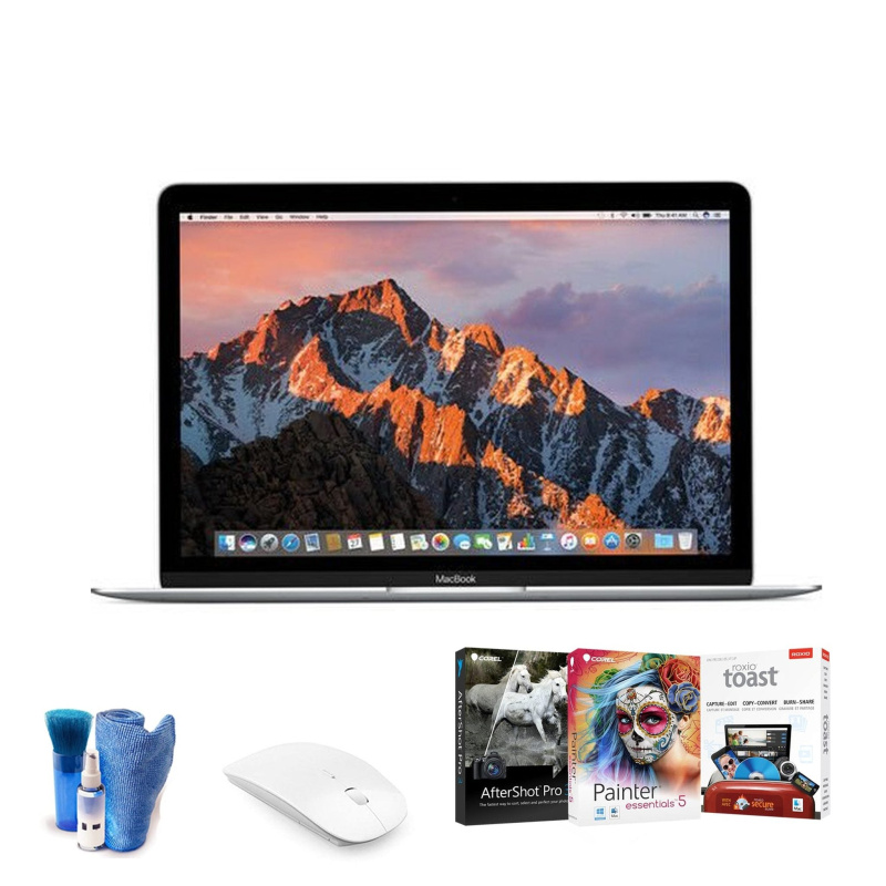 Apple 12" MacBook Silver- Kit withs Mouse (Spanish Keyboard) +  Type C USB Hub