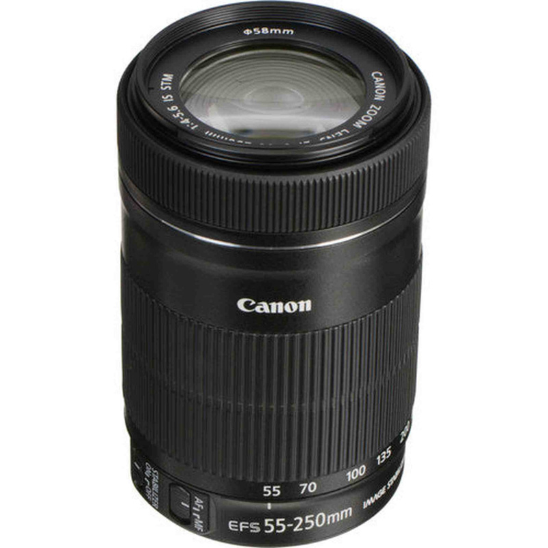 Canon EF-S 55-250mm F4-5.6 IS STM Lens for Canon SLR Cameras (International Model)