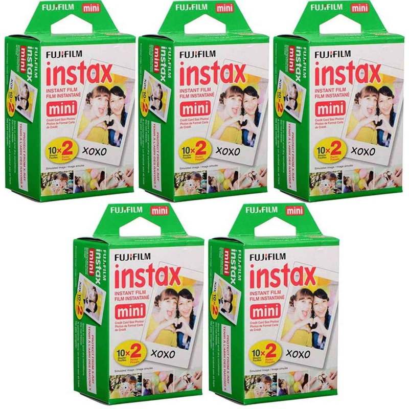 Fujifilm Instax Mini Instant Film, 10 Sheets of 5 Pack x 2 (100 Sheets) - Import