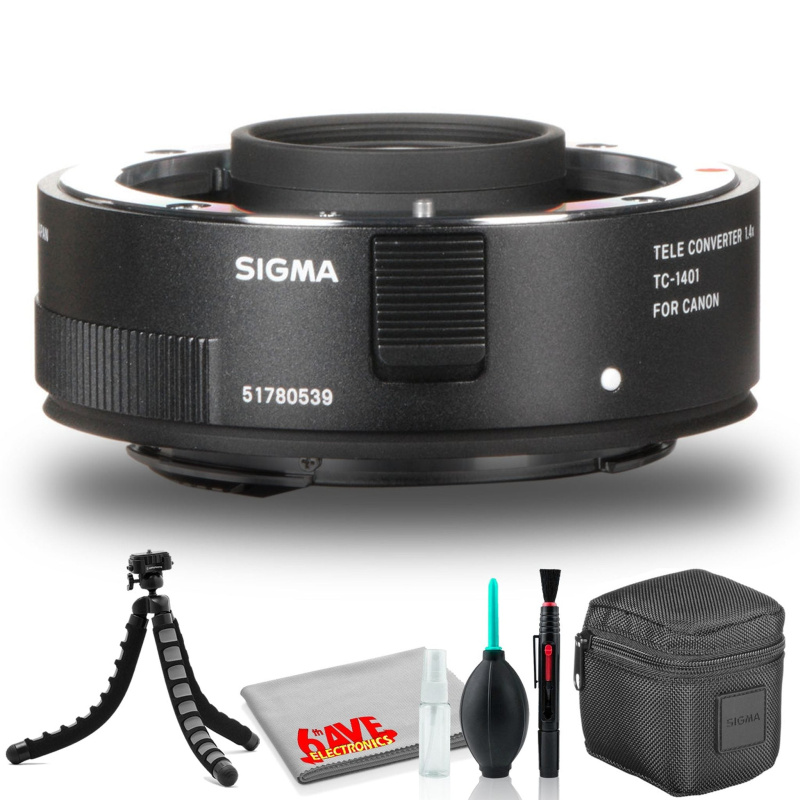 Sigma TC-1401 1.4x Teleconverter for Canon EF Includes Flexible Tripod Bundle (International Model)