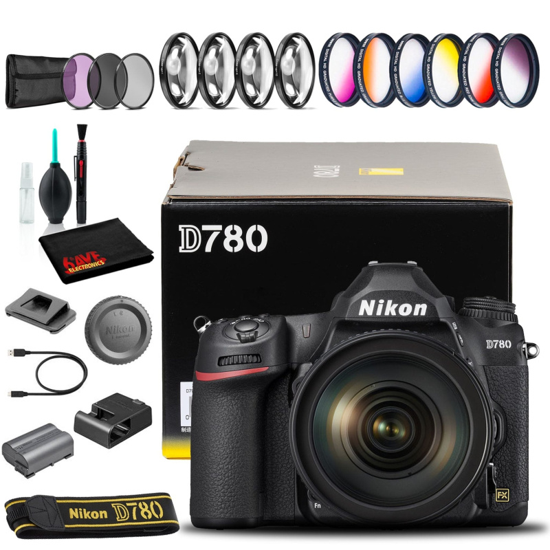 Nikon D780 DSLR Camera with 24-120mm Lens (International Model) with Filter Set Bundle