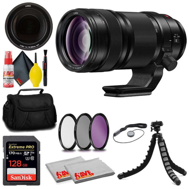 Panasonic Lumix S PRO 70-200mm f/4 O.I.S. Lens + SanDisk Memory Card + MORE