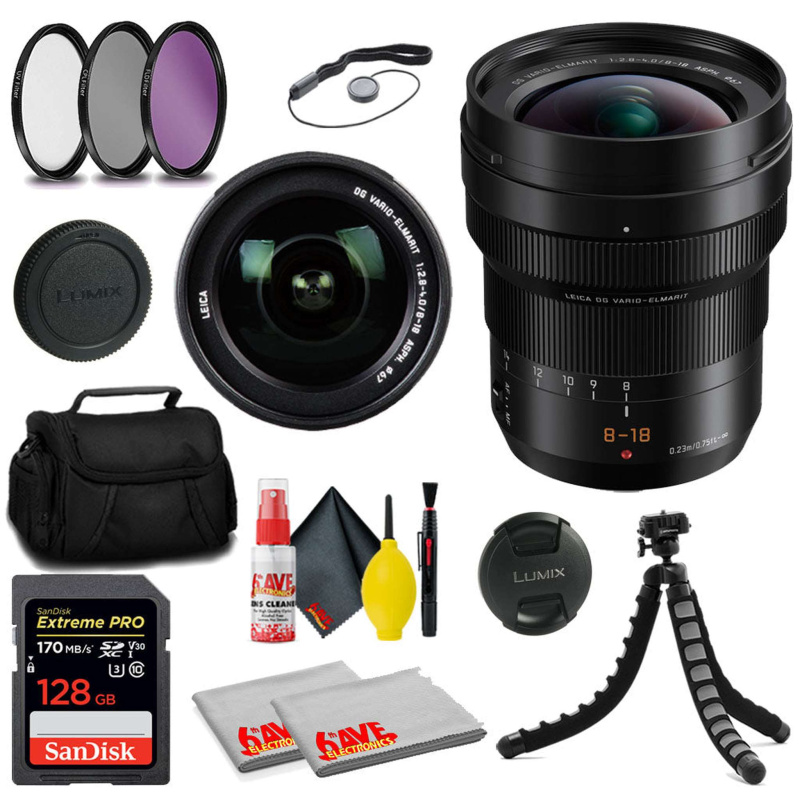 Panasonic Leica DG Vario-Elmarit 8-18mm f/2.8-4 ASPH.Lens + SanDisk Card + MORE