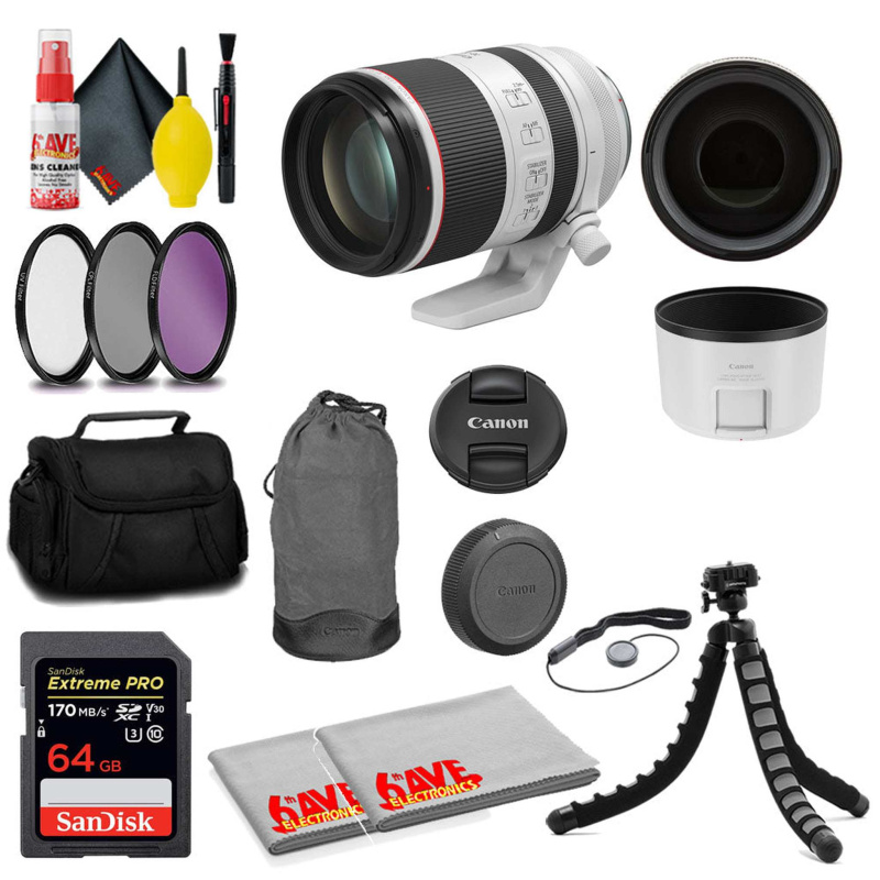 Canon RF 70-200mm f/2.8L IS USM Lens + SanDisk 64GB Card + MORE (International Model)