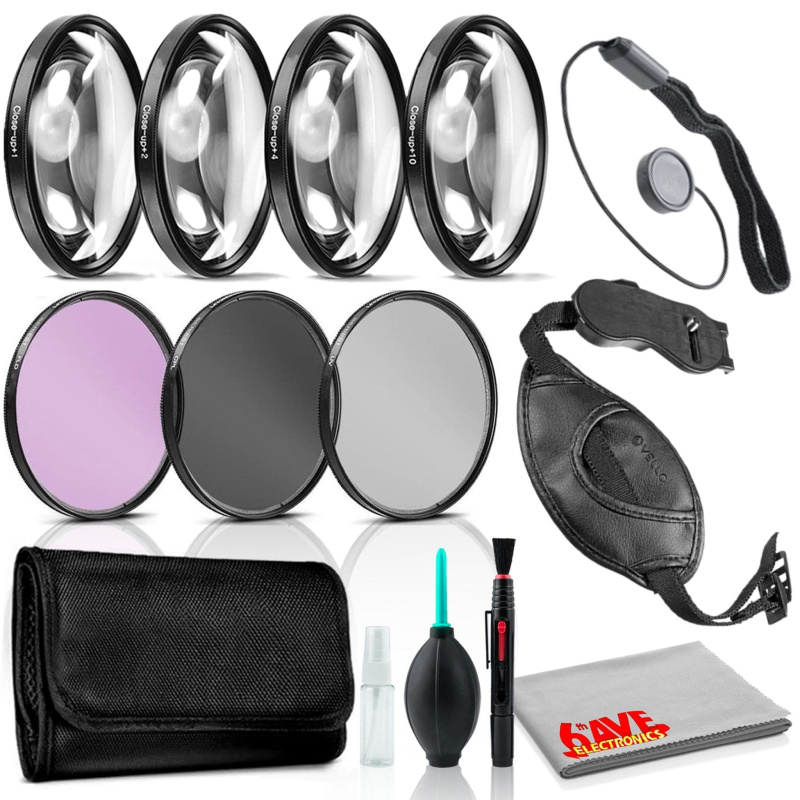 49mm Essential Accessories Kit with Close Up Lens Set, Cleaning Kit Bundle