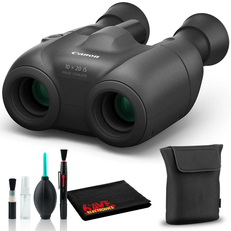 Canon 10x20 IS Image Stabilized Binocular Bundle with Cleaning Kit (International Model)
