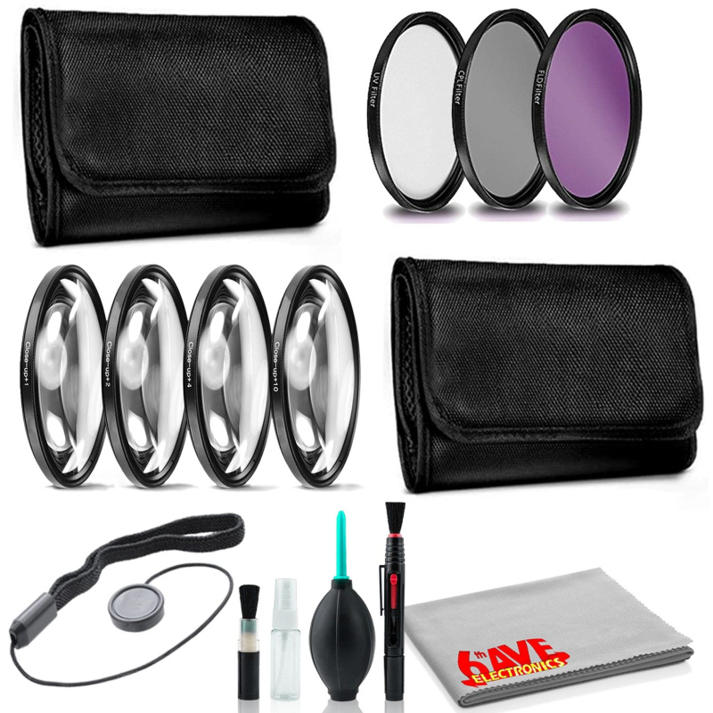 82mm Filter Kit Bundle with Close Up Lens Set, Cleaning Kit, and More