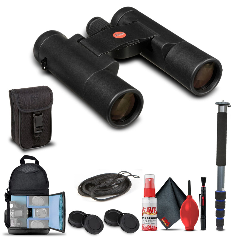 Leica 10x25 Ultravid BR Binoculars (Black Rubber) (40253) + Basic Bundle