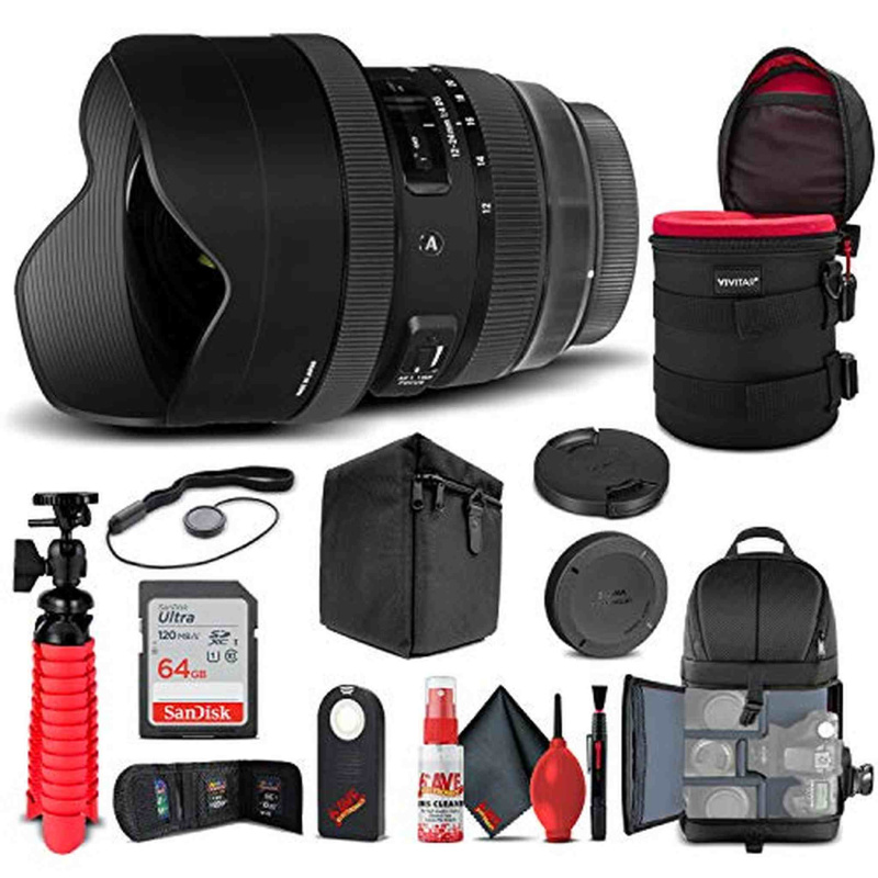 Sigma 12-24mm f/4 DG HSM Art Lens for Nikon F (205955) Bundle