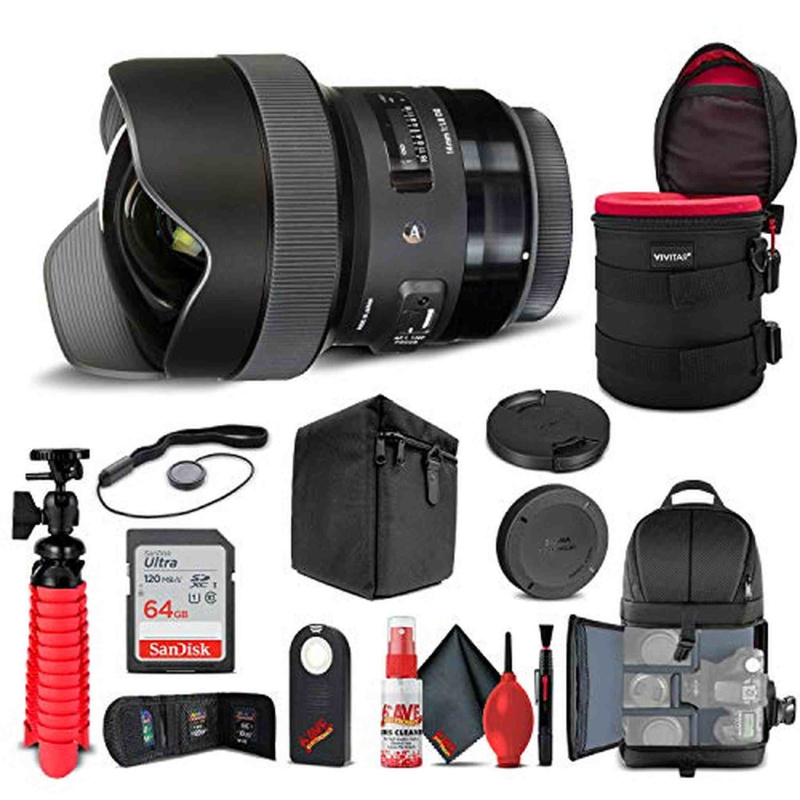 Sigma 14mm f/1.8 DG HSM Art Lens for Canon EF (450954) Bundle (International Model)