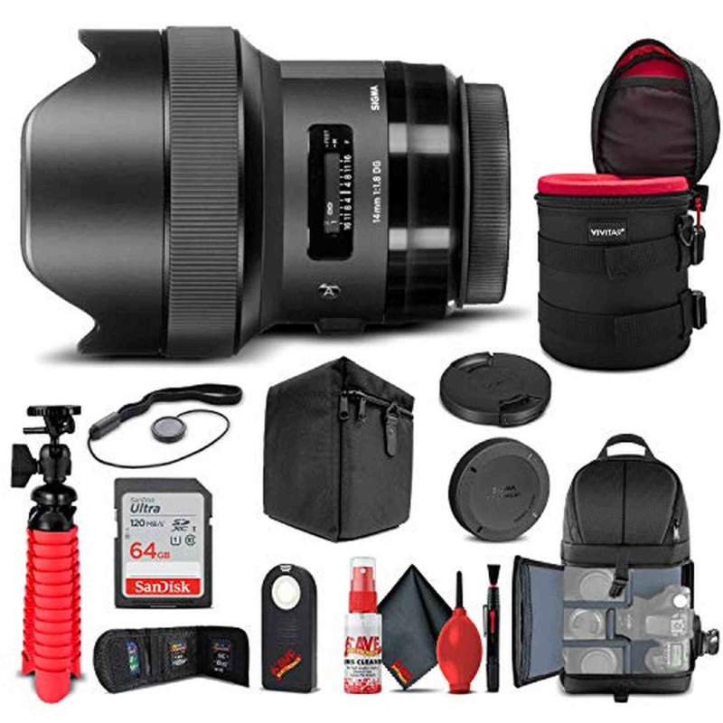 Sigma 14mm f/1.8 DG HSM Art Lens for Nikon F (450955) Bundle
