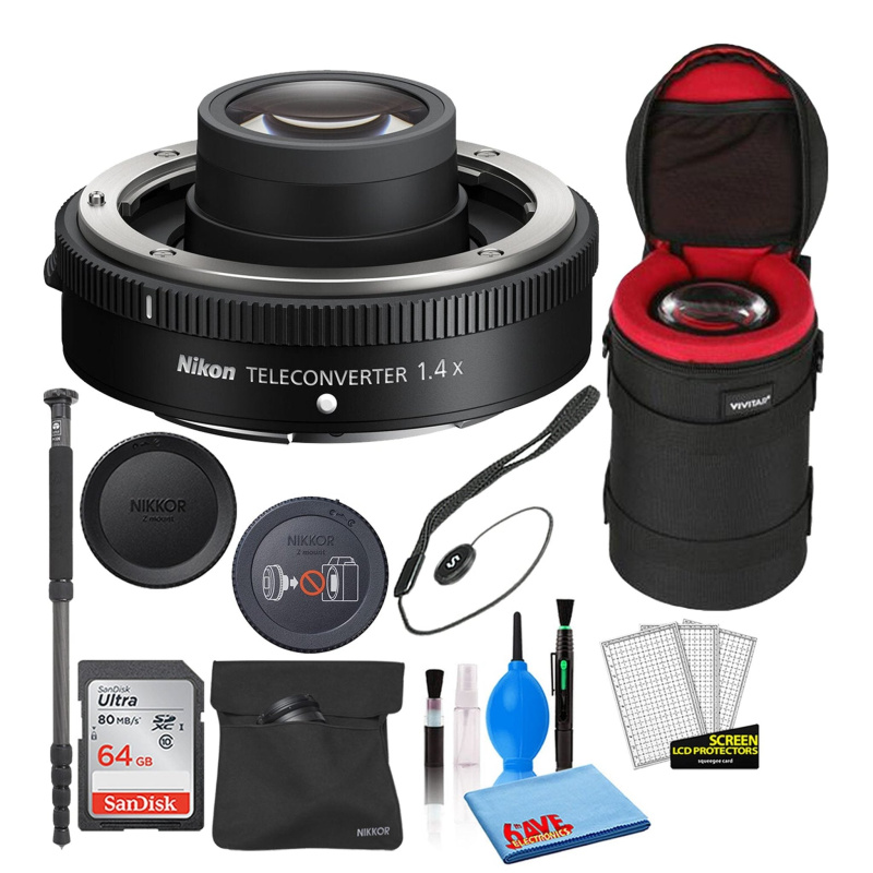 Nikon Z Teleconverter TC-1.4x Lens (20098) Intl Model Bundle with 64GB SD Card