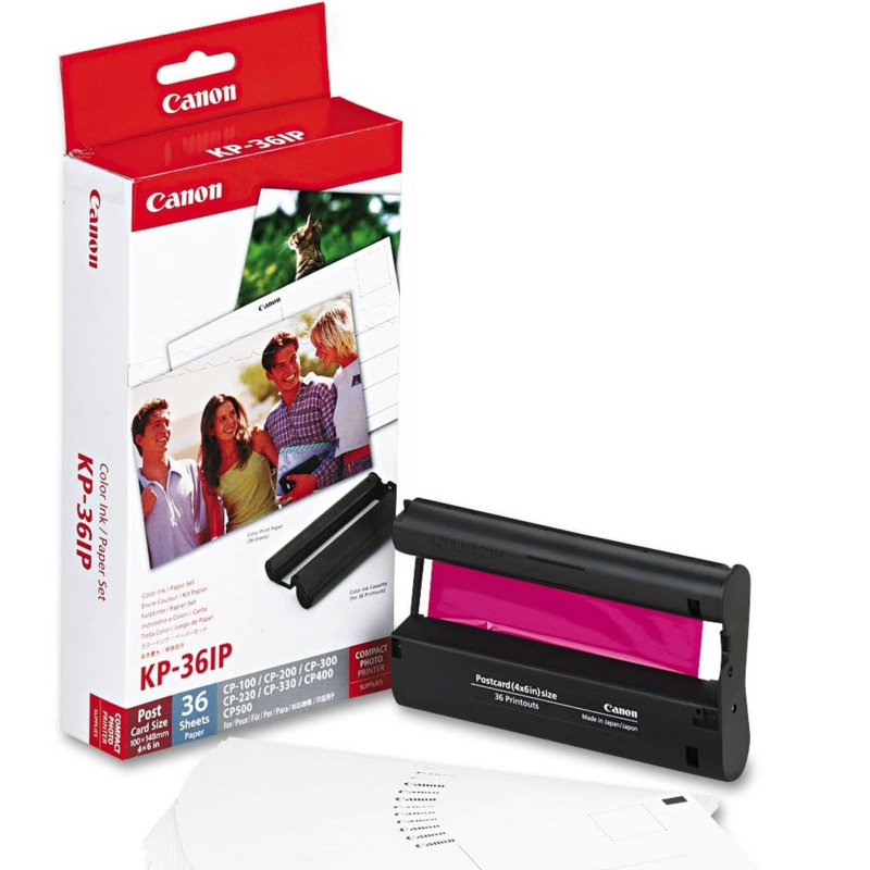 Canon 7737A001 (KP-36IP) Color Ink & Paper Set -Tri-Color in Retail Packaging (International Model)
