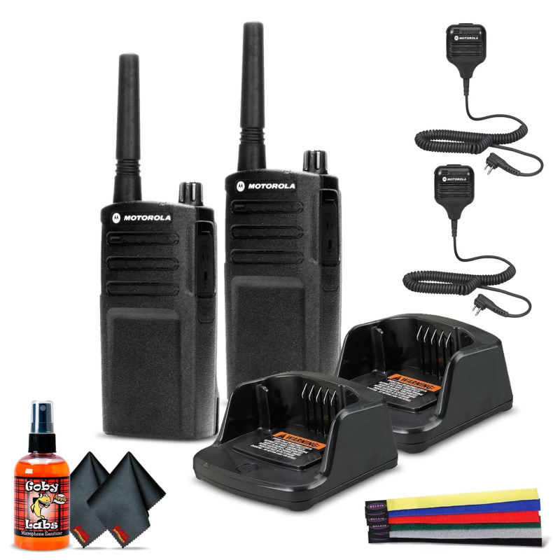 2 x Motorola RMU2040 On-Site 2-Way Radio (RMU2040) - 2 Pack With Mic Bundle