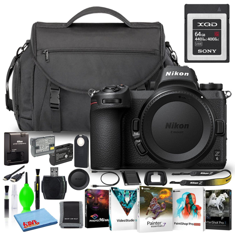 Nikon Z6 Mirrorless Camera (Body Only) (1595) + XQD Card + Edit Software (Intl)