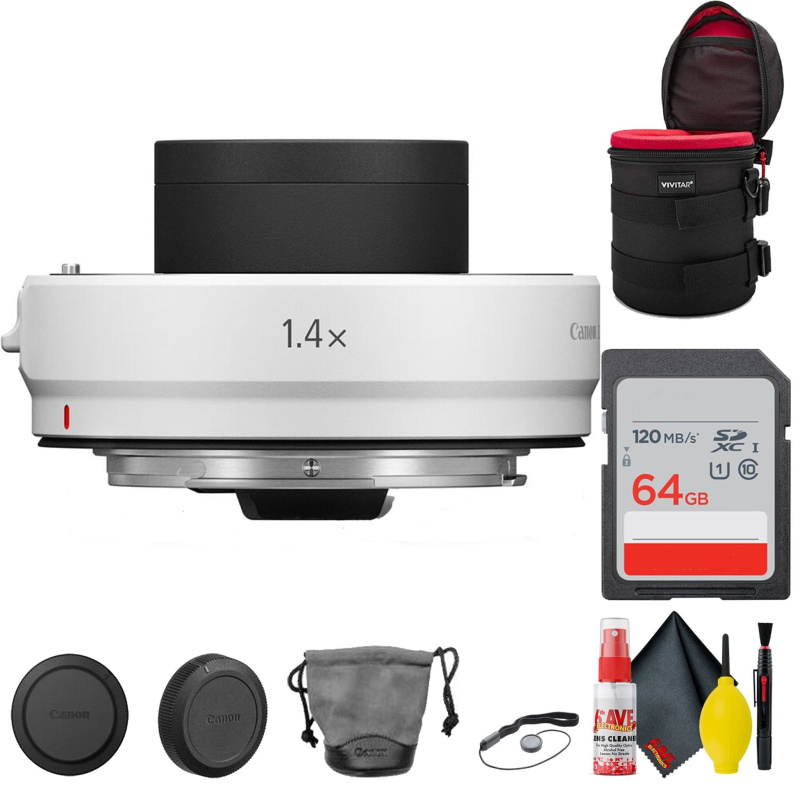 Canon Extender RF 1.4x + 64GB SD Card + Accessories (BUNDLE) (INTL. Model) (International Model)