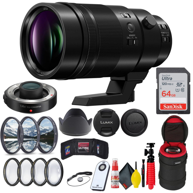 Panasonic Leica DG Elmarit 200mm f/2.8 POWER O.I.S. Lens + Accessories Starter Bundle
